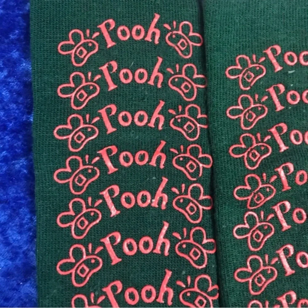 Vintage Disney Pooh Acrylic Long Winter Slipper Socks